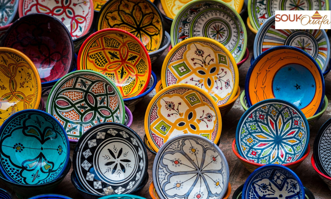 THE ARTISTRY OF MOROCCAN PLATES AT SOUK OUAFA