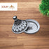 Authentic Handcrafted Black-Patterned Moroccan Ceramic Serving Tagine (13.5cm)