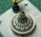 Authentic Handcrafted Green-Patterned Moroccan Ceramic Serving Tagine (13.5cm)