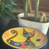 Moroccan Pottery - Hand Painted Plate of Artistic Cat